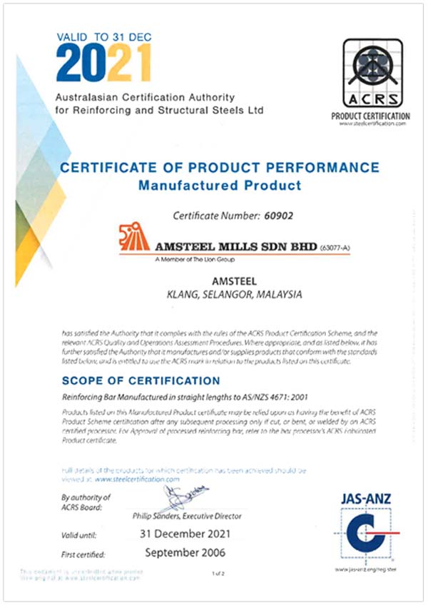 Certifications
